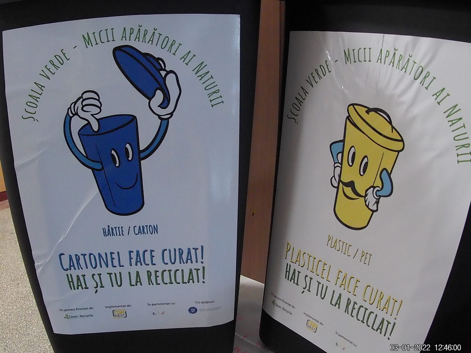 Dotare școli cu infrastructură de colectare separată a deșeurilor reciclabile