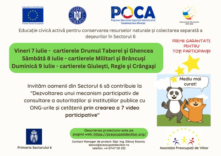 Gestionarea deșeurilor și a resurselor naturale în Sectorul 6