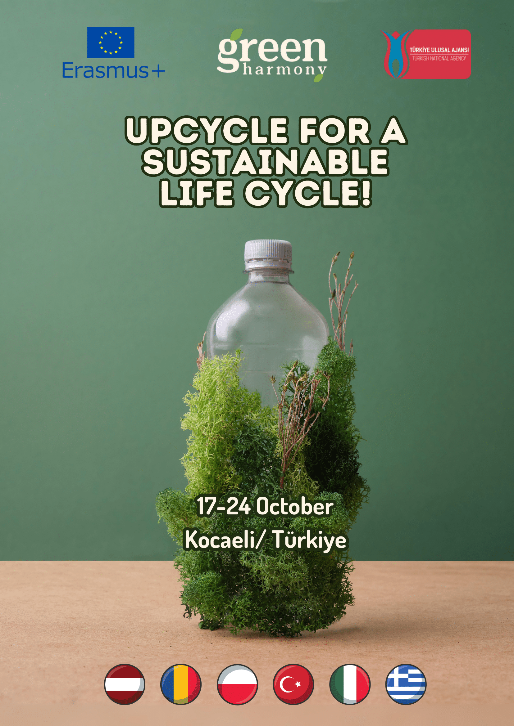 -Erasmus+ Youth Exchange ”UPSCYCLE FOR A SUSTAINABLE LIFE CYCLE” 17-24 Octombrie 2024