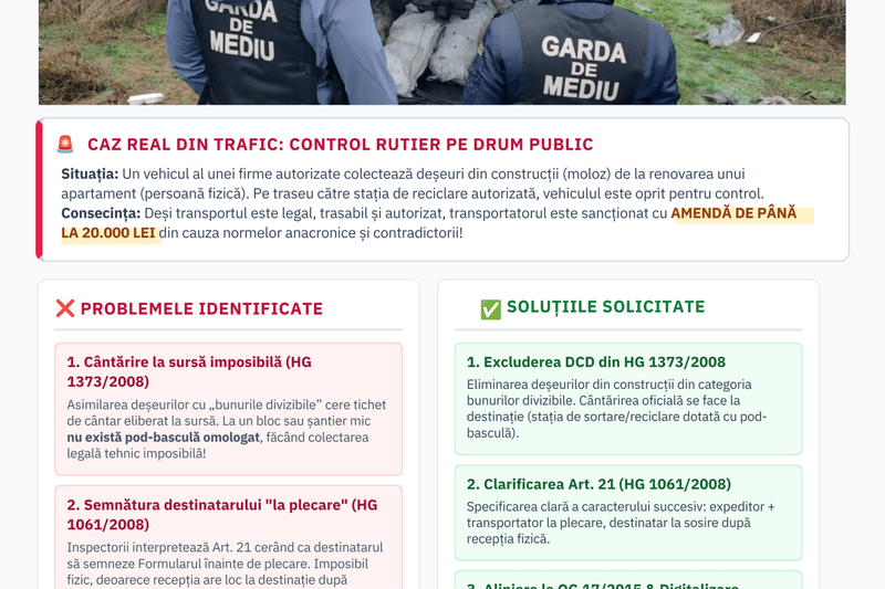 Modificarea a două hotărâri de guvern care fac colectarea legală a molozului aproape imposibilă