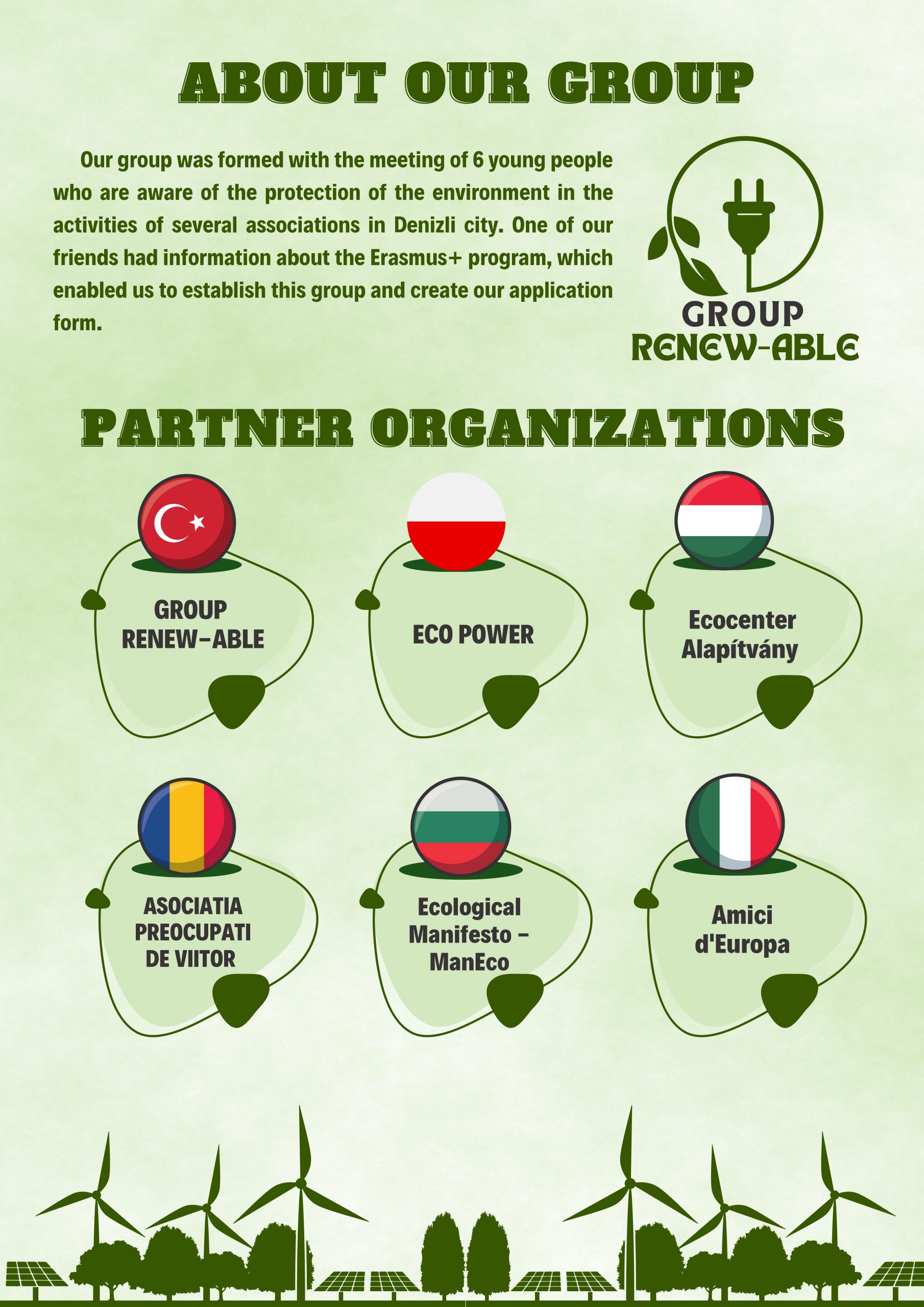 Erasmus + Youth Exchange SUSTAIN YOUR ENERGY IN A RENEWABLE WAY! 25 octombrie-1 noiembrie 2023 - DENIZLI, TURKEY