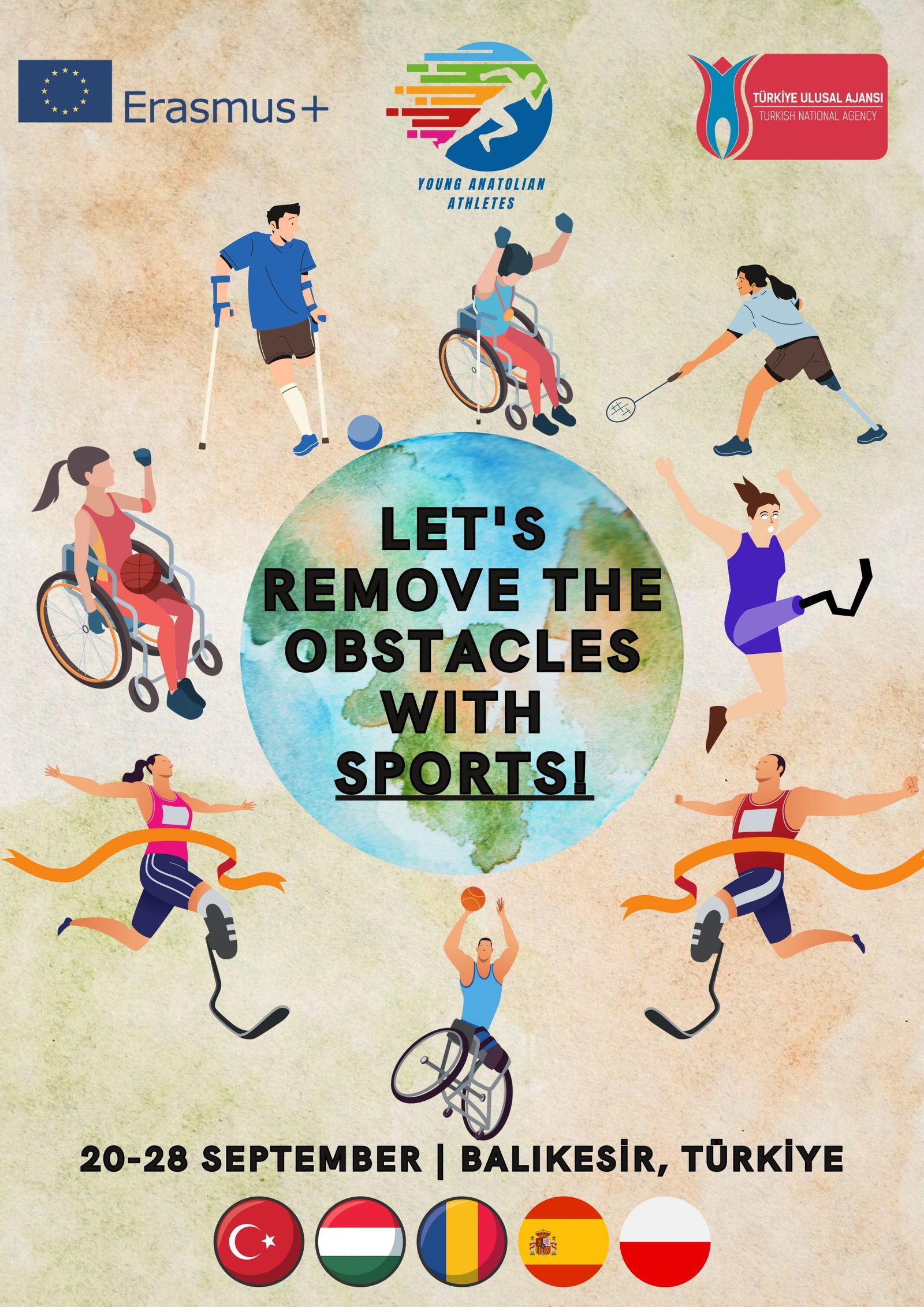 Erasmus + Youth exchange LET'S REMOVE OBSTACLES WITH SPORTS  20-28 SEPT 2023 - BALIKESIR TURKEY