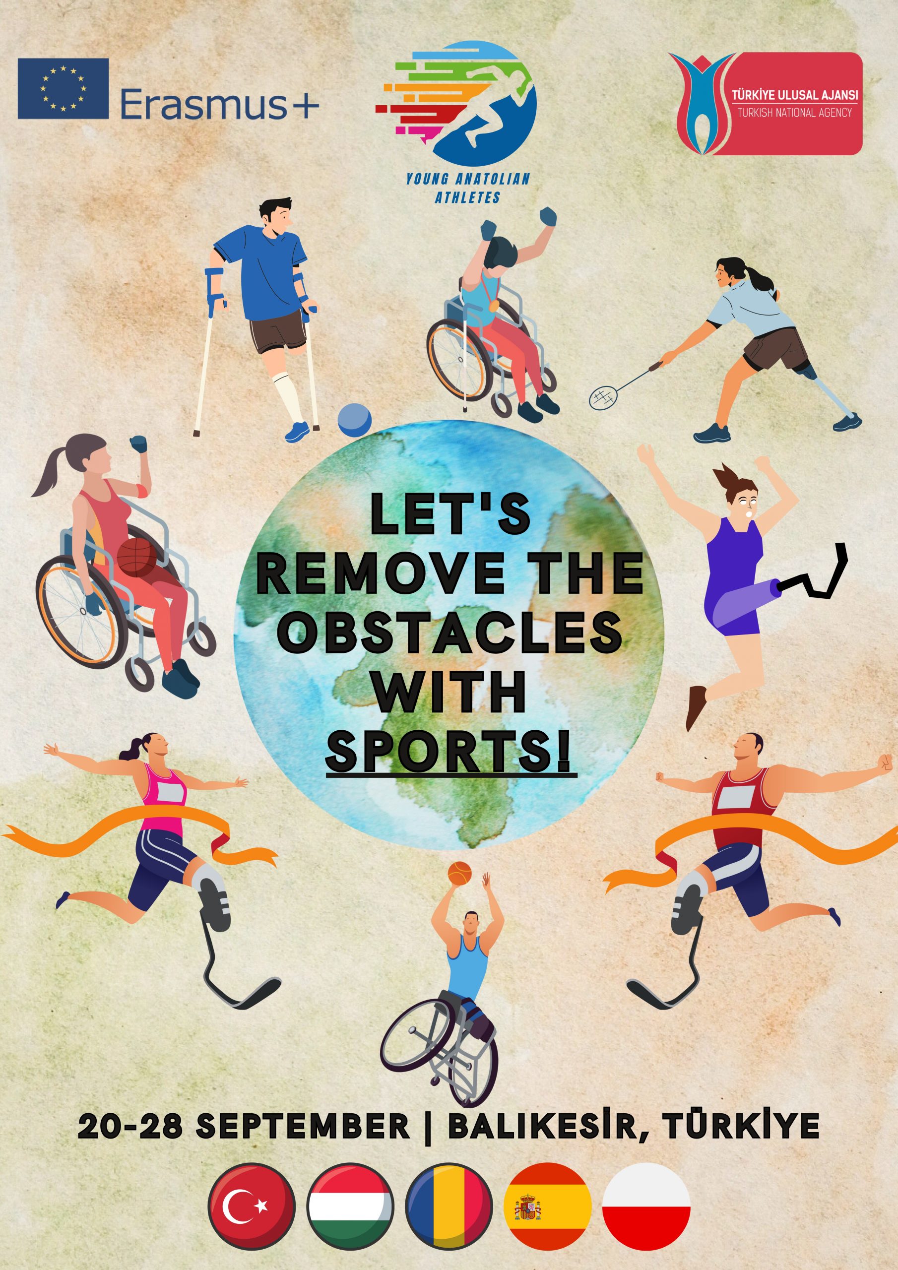 Erasmus + Youth exchange LET'S REMOVE OBSTACLES WITH SPORTS  20-28 SEPT 2023 - BALIKESIR TURKEY