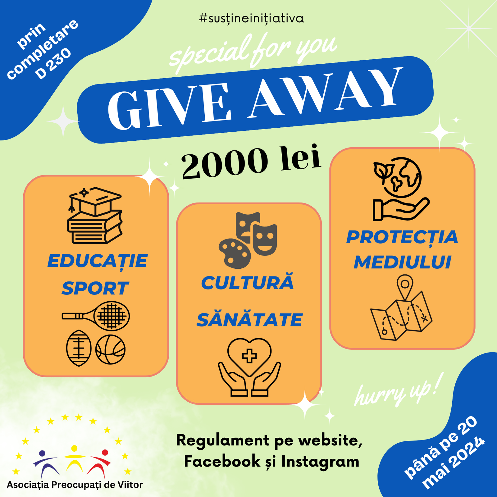 Give away 2024 în valoare de 2000 lei!